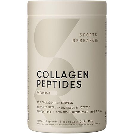 [Prime] 16-Oz Sports Research Collagen Peptides (Unflavored) $16.80 w/ S&S + Free Shipping