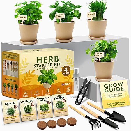 4-Herb HOME GROWN Starter Kit $11.99, 4-Bonsai Starter Kit $17.99, 4-Cactus & Succulent Seed Kit $11.99 & More + Free Shipping w/ Prime or on $35+