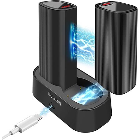 2-Pack Wokalon Rechargeable Magnetic Hand Warmers w/ Charging Dock $9.99 + Free Shipping w/ Prime or on $35+