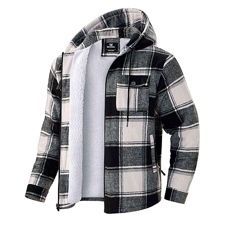 G Gradual Men’s Sherpa Lined Flannel Zip-Up Hoodie Jacket (S-3XL, Various) from $28.90 + Free Shipping