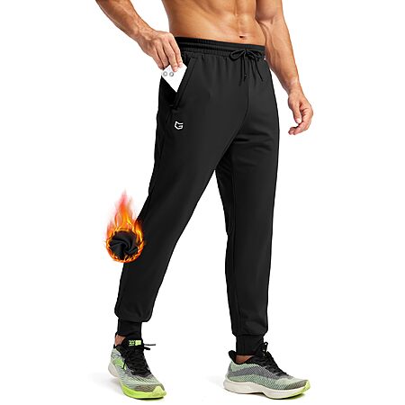 G Gradual Men's Fleece Joggers Sweatpants w/ Zipper Pockets (various colors) from $17.80 