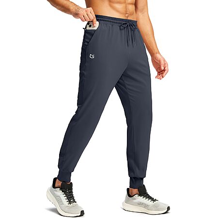 G Gradual Men's Joggers Sweatpants w/ 2 Pockets & 1 Zipper Pocket (various) $14.85 