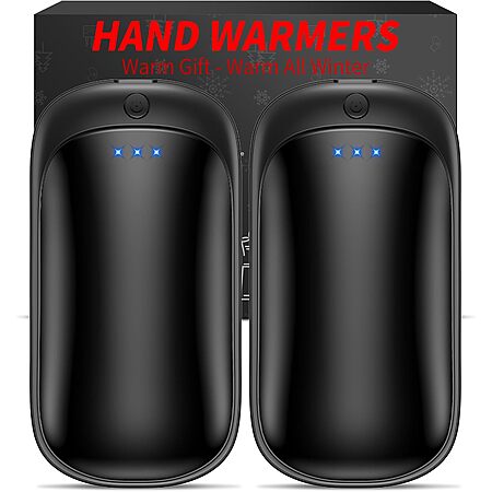 2-Pack Lerat Rechargeable Portable Electric Hand Warmers (Black) $6.90 