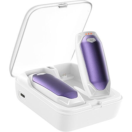 2-Pack Kesguar Rechargeable Magnetic Hand Warmers w/ 10000mAh Charging Case (Light Purple) $12.89 + Free Shipping w/ Prime or on $35+