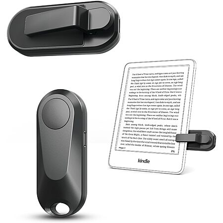 DATAFY Remote Control Kindle Page Turner / Clicker (Android/iOS, Black) $5 