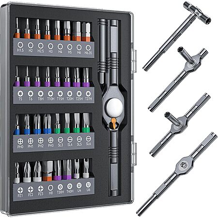 Wesdut 32-in-1 T-Handle Magnetic Ratchet Screwdriver Set $13.20 