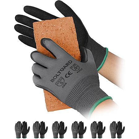 6-Pairs BOLTGARD Men's Micro-Foam Nitrile Work Gloves (size S-XL) from $4.27 + Free Shipping w/ Prime or on $35+