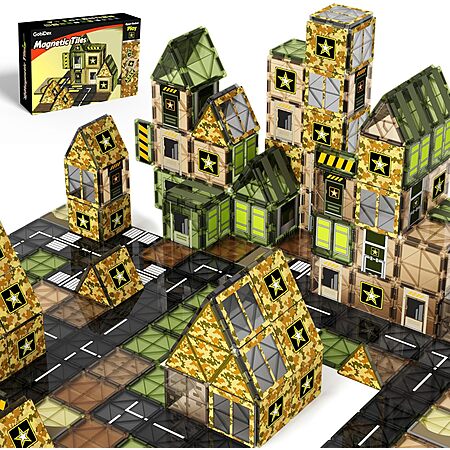 48-Piece GobiDex Army Magnetic Building Tiles Set $9.98, 100-Piece Army Magnetic Building Tiles & Blocks Set $17.49 & More + Free Shipping w/ Prime or on $35+