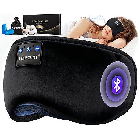 Prime Members: TOPOINT Blackout Sleep Eye Mask with Bluetooth Headphones