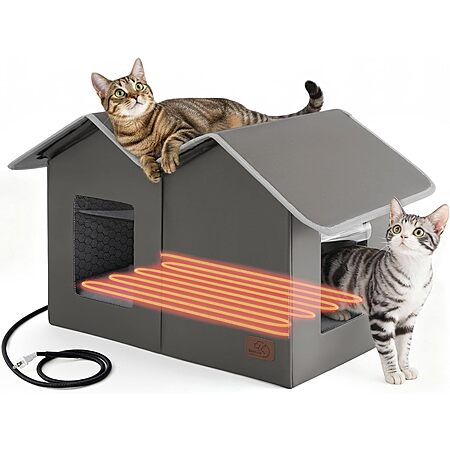 Bedsure Weatherproof Heated Cat House $21.95 + Free Shipping