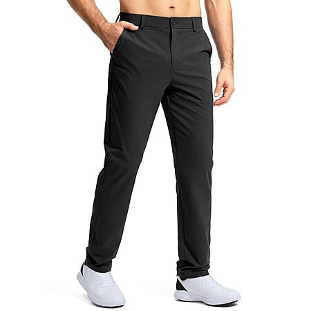 Pudolla Men's Quick Dry Stretch Golf Pants w/ 2 Pockets & 1 Rear Pocket (various)