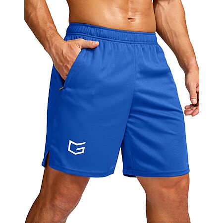 G Gradual Men's Quick Dry Athletic Shorts w/ 2-Zipper Pockets (Various)
