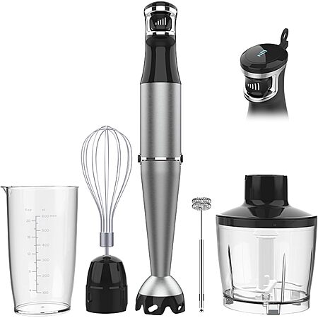Turelar 1100W 5-in-1 Handheld Immersion Blender Set w/ Chopper, Whisk & Frother (Black) $24.99 + Free Shipping