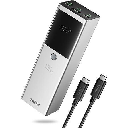 3-Port TALIX 12800mAh 125W Laptop Power Bank w/ 240W USB-C Cable $23 + Free S&H