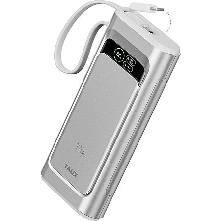 3-Port TALIX 20000mAh Laptop Power Bank w/ Built-in USB-C Cable (140W max, 190W total) $25 + Free S&H