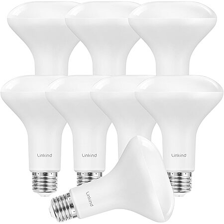 8-Pk Linkind BR30 E26 Dimmable LED Flood Light Bulbs (Daylight or Soft White) $12.50