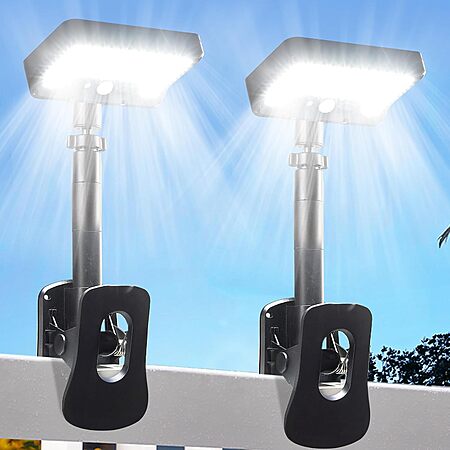2-Pk Thumok Adjustable Outdoor Waterproof Solar Clip On Lights $18