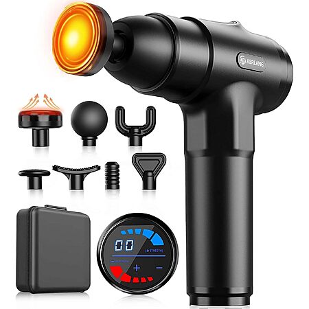 Prime Members: Aerlang Deep Tissue Muscle Massage Gun w/ Heat $22.79 + Free Shipping