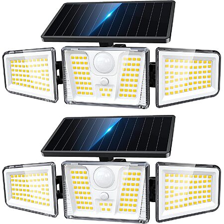Prime: 2-Pack Kooper 210 LED 300° Wide Angle Outdoor Solar Motion Lights (Black) $13.67 + Free Shipping