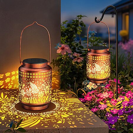 2-Pack KOOPER Hummingbird Hanging Solar Lantern Lights $12.99 + Free Shipping w/ Prime or on $35+
