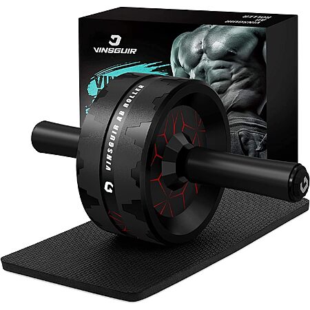 [Prime] Vinsguir Ab Roller Wheel w/ Knee Pad (Red & Black) $11.99 + Free Shipping