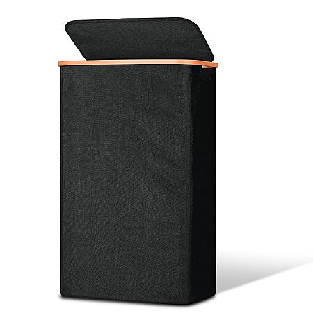 Vincona 75L Slim Laundry Basket w/ Lid & Handle (Black) $9.89 + Free Shipping w/ Prime or on $35+