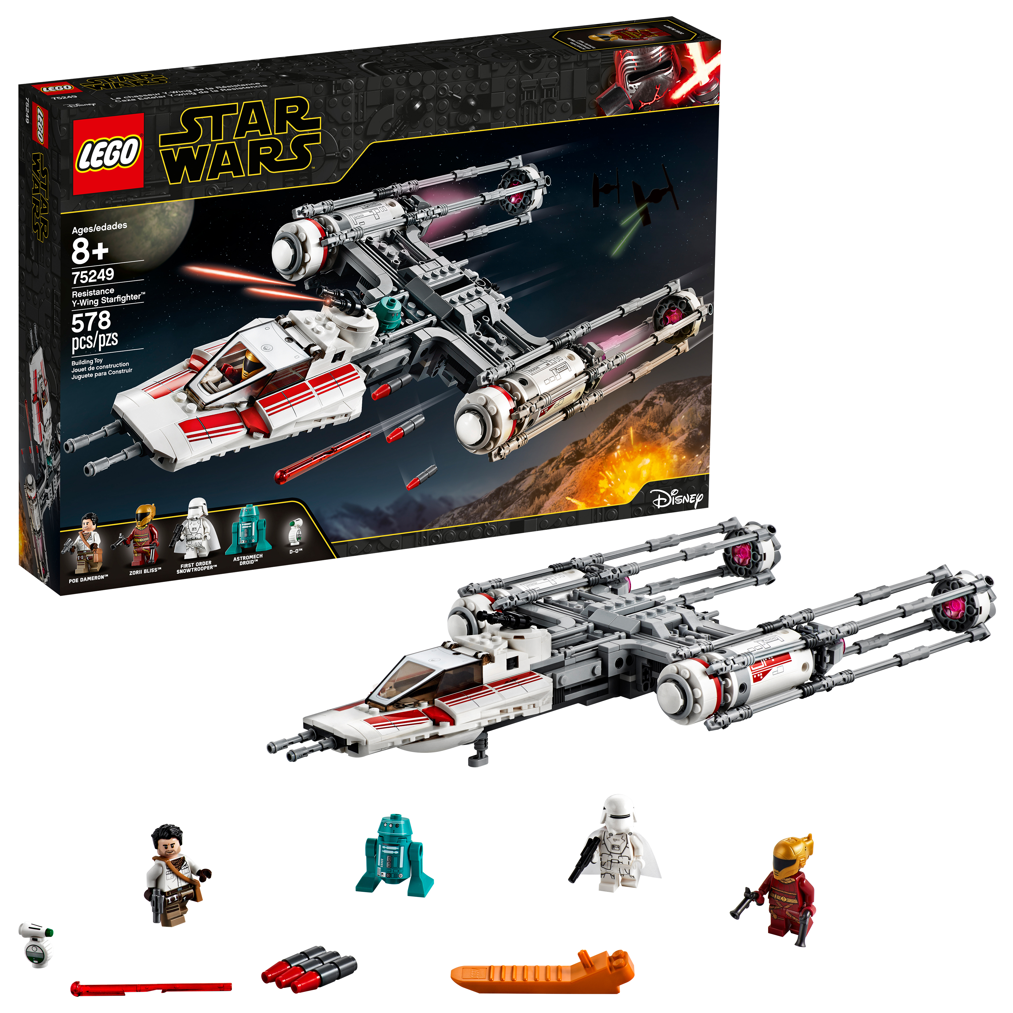 Walmart $56 LEGO Star Wars: The Rise of Skywalker Resistance Y-Wing Starfighter 75249 Building Kit