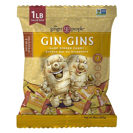 GIN GINS – Double Strength Flavor – Large 1 lb Bag (16oz) – Pack of 1 $12.43