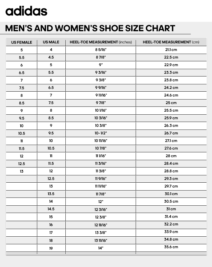 Adidas men shoe size on sale