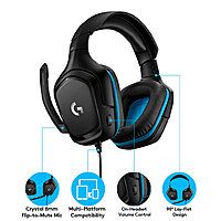 Logitech G432 7.1 Surround Sound Wired Gaming Headset (Black) $35.19 + Free Shipping