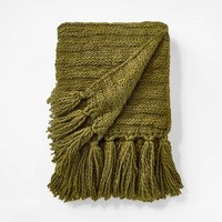 Threshold Raised Striped Chunky Knit Throw Blanket (Green) $10.39 + Free Shipping
