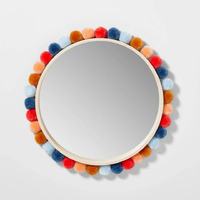 19" Pillowfort Boho Colorful Pompom Wall Art Mirror $15.19 + Free Shipping
