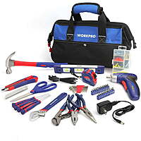 125-Piece WORKPRO Household Tool Kit w/ 3.6V Rechargeable Screwdriver $39.99 + Free Shipping
