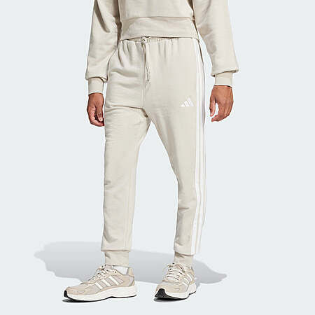 adidas Men's Essential 3-Stripes French Terry Pants (Beige/White) $12.50 + Free Shipping