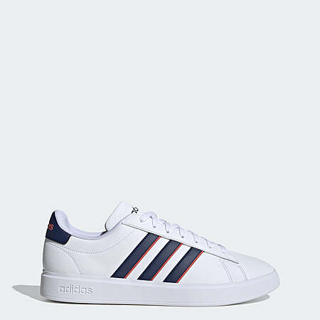 adidas Men's Grand Court Shoes (Cloud White/Dark Blue/Preloved Scarlet) $21 + Free Shipping