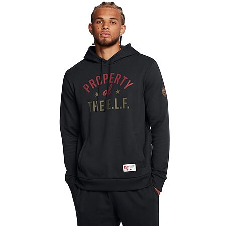 Under Armour Men's Project Rock Red One E.l.f. Hoodie (Black/White, M-XL only) from $14.70 + Free Shipping w/ Prime or on $35+