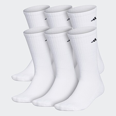 adidas Crew Socks 6-Pack for $7.20