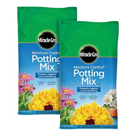 Miracle Gro Moisture Control Potting Mix 2 Pack