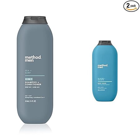 Method Men 2-in-1 14-fl oz. Shampoo and Conditioner + 18-fl oz Body ...