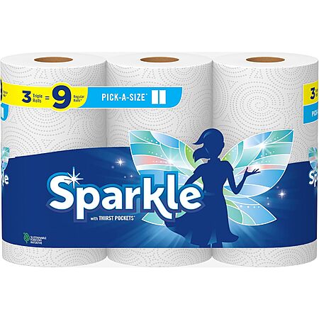 3-Pack 165-sheet SPARKLE Pick-A-Size Paper Towels $5.53 w/ S&S + Free Shipping w/ Prime or on $35+