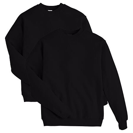 2-Pack Hanes Men's EcoSmart Fleece Crewneck Sweatshirt (Black) $9.20 + Free Shipping w/ Prime or on $35+