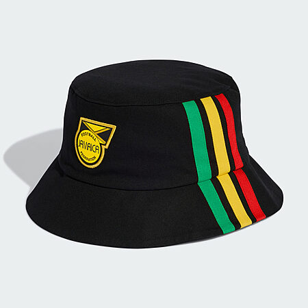 adidas Men's Jamaica 26 Bucket Hat (Black/Bold Gold, M/L)