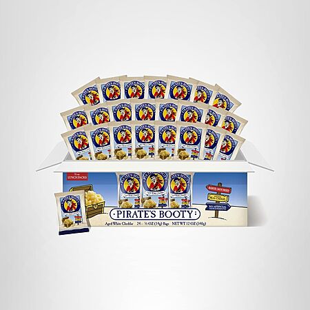 24-Count 0.5-Oz Pirate's Booty Aged White Cheddar Cheese Puffs $12.75 ($0.53/ea) w/ S&S + Free Shipping w/ Prime or on $35+