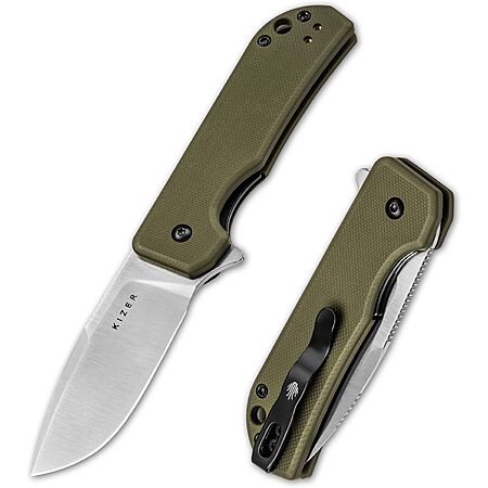 Kizer Nice Guy 2.84" D2 Steel Folding Knife w/ G10 Handle (Olive Green or Black) $27.50 + Free Shipping