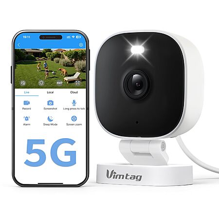 VIMTAG 2.5K Indoor/Outdoor Security Camera w/ Color Night Vision Motion Spotlight/Siren & 2-Way Audio $9.97 + Free S/H w/ Prime or on $35+