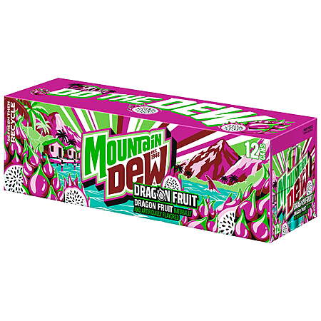 12-Count 12-Oz Mountain Dew Dragon Fruit Soda $6.00 + Free Shipping w/ Walmart+ or on $35+