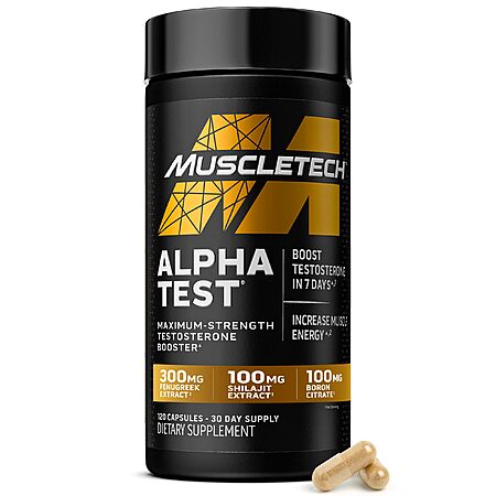 120-Count MuscleTech AlphaTest Testosterone Booster w/ Tribulus Terrestris & Boron $10.94 ($0.09/ea) w/ S&S + Free Shipping
