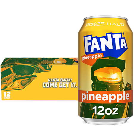12-Pack 12-Oz Fanta Pineapple Soda Cans $5.97 + Free Shipping w/ Walmart+ or on $35+