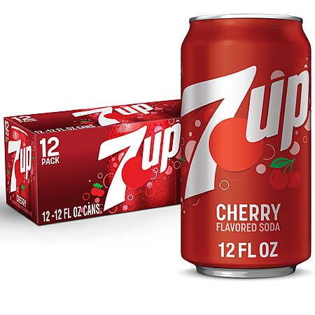 12-Pack 12 oz 7UP Caffeine Free Cherry Soda Cans $5.00 + Free Shipping w/ Walmart+ or on $35+