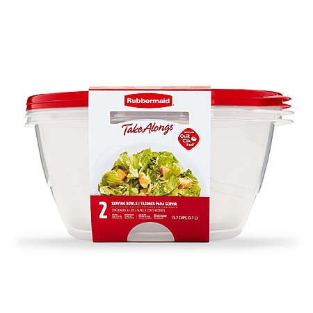 2-Pack 15.7-Cup Rubbermaid TakeAlongs Serving Bowl Food Storage Containers $5.73 + Free Shipping w/ Walmart+ or on $35+